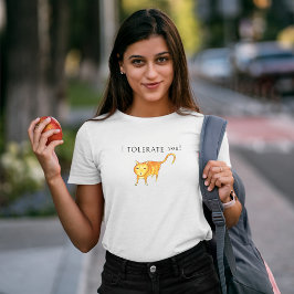 Tolerante apathische orange Katze Tri-Blend Shirt