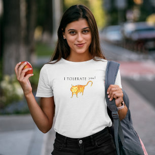 Tolerante apathische orange Katze Tri-Blend Shirt