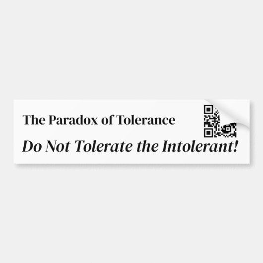 Toleranz Autoaufkleber (Vorne)