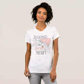 Toleranz fördert den Freiheitszettel rosa botanisc T-Shirt (Vorne ganz)