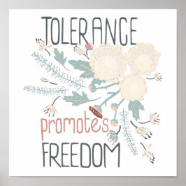Toleranz fördert Niedliche Creme Poster