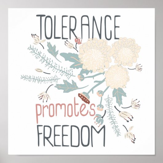 Toleranz fördert Niedliche Creme Poster (Vorne)