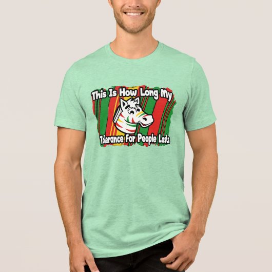 Toleranz Tri-Blend Shirt (Vorderseite)