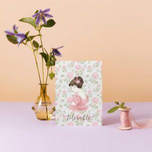 Tolerierbar - Jane Austen Floral Vintage Postkarte
