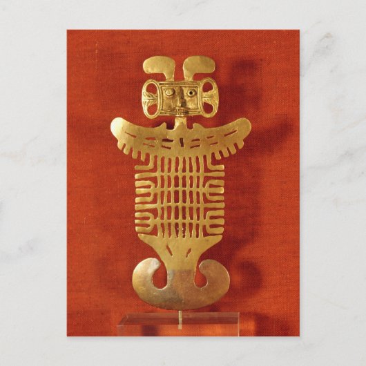 Tolima-Ornament in Form eines Menschenkopfes Postkarte (Vorderseite)