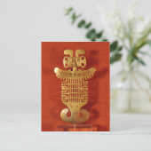 Tolima-Ornament in Form eines Menschenkopfes Postkarte (Stehend Vorderseite)