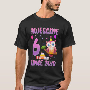 Toll 6 Seit 2020 6. Mädchen Eule Thema Geburtstag T-Shirt
