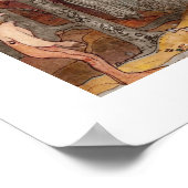 Toll bietet kleinen Jungen eine Twig Poster (Ecke)