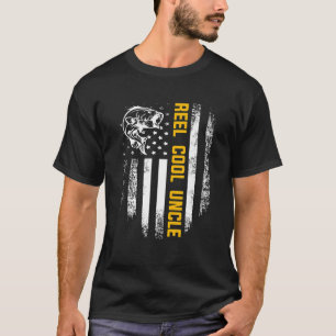 Toll cooler Onkel Vintage-Flagge Angeln Vatertag T-Shirt
