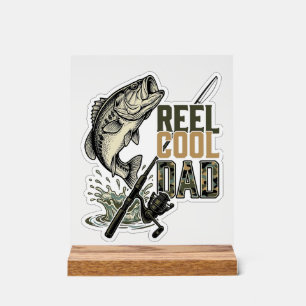 Toll cooler Papa Bassangeln Vintage Gravur Design Acrylschild