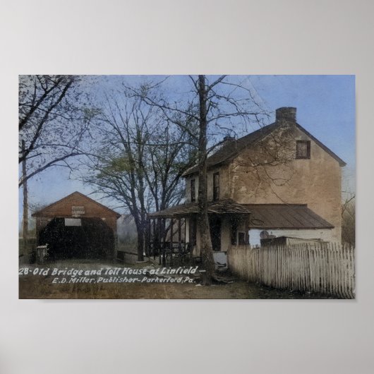 Toll House Covered Bridge Linfield PA Poster (Vorne)