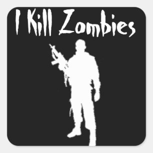 TOLL ICH TÖTE ZOMBIES - AUFKLEBER