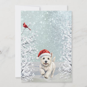 Toll im Schnee Winter Westie Weihnachtskarte Feiertagskarte