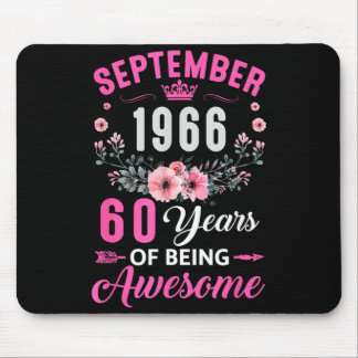 Toll seit 1966 60 Jahre alt September 60. Mousepad