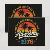 Toll seit 1976 Einzigartig Einladung (Vorne/Hinten)