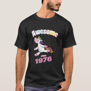 Toll seit 1976 Lustiges Einhorn Geburtstag Retro T-Shirt