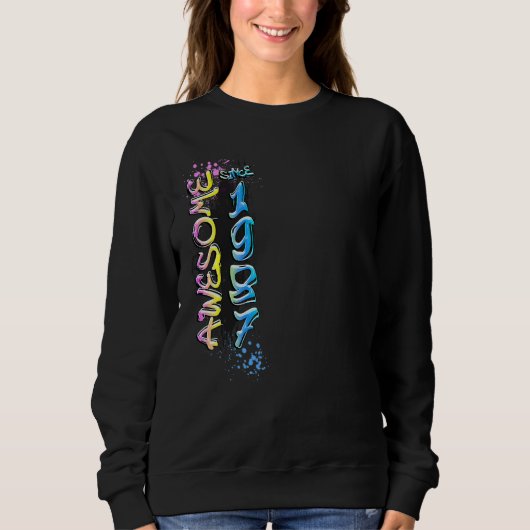 Toll seit 1987 Graffiti-Motiv Sweatshirt (Vorderseite)