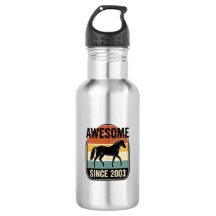 Toll seit 2003 Vintage-Pferd Geburtstags-Design Edelstahlflasche