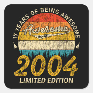 Toll seit 2004 Limitiertes Geburtstagsgeschenk in Quadratischer Aufkleber