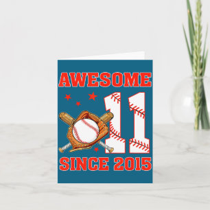 Toll seit 2015 11-jähriger Jungen Geburtstag Baseb Karte