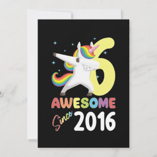 TOLL Seit 2016 Einhorn Geburtstag 6 Kinder Einladung