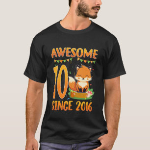 Toll seit 2016 Fuchs Thema 10. Geburtstagsfeier T-Shirt