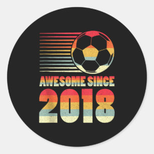 Toll seit 2018 Fußball 8. Geburtstag Tank Top Runder Aufkleber
