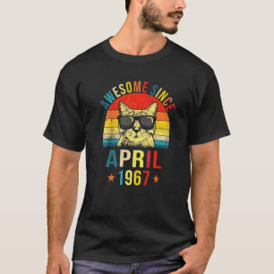 Toll seit April 1967 55. Geburtstag Katze T-Shirt