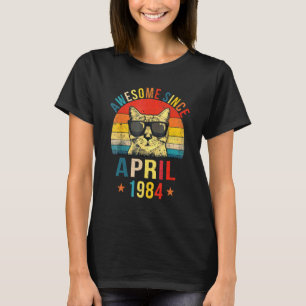 Toll seit April 1984 38. Geburtstag Katze T-Shirt