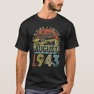 Toll seit August 1943 Vintage Männer 80. Geburtsta T-Shirt