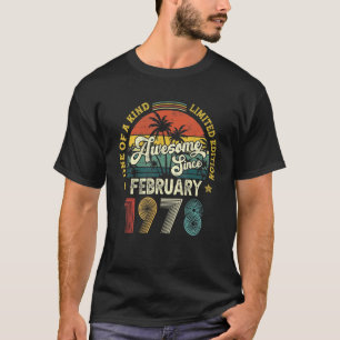 Toll seit Februar 1978 Vintage 44. Geburtstag T-Shirt