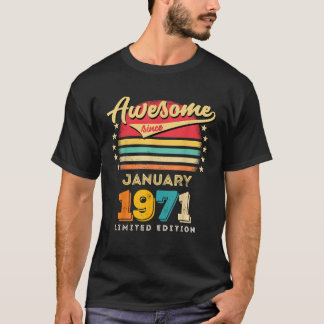 Toll seit Januar 1971 Geburtstag T-Shirt