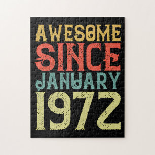 Toll seit Januar 1972 Vintage Retro Geburtstag Puzzle