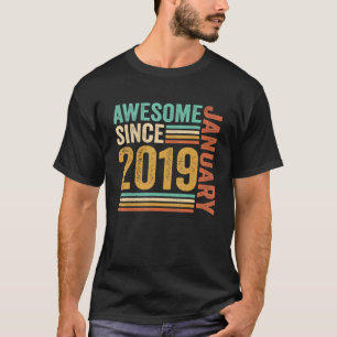 Toll seit Januar 2019 4. Geburtstag  4 Jahre alt T-Shirt