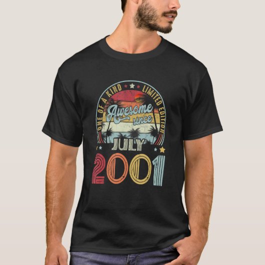 Toll seit Juli 2001 Einzigartig T-Shirt (Vorderseite)