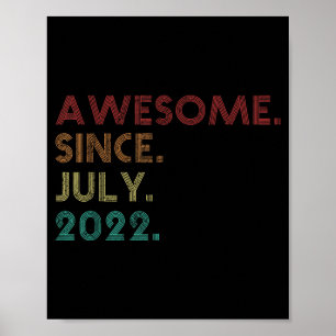 Toll seit Juli 2022 Lustiger 3. Geburtstag Poster