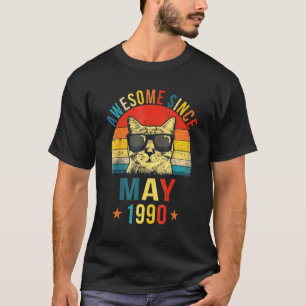 Toll seit Mai 1990 32. Geburtstag Katze T-Shirt