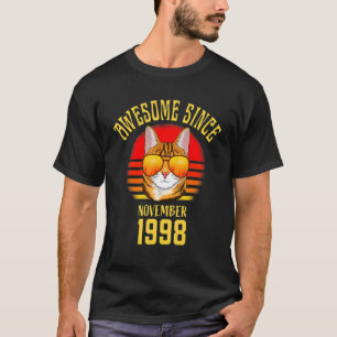 Toll seit November 1998 24. Geburtstag  Katze T-Shirt