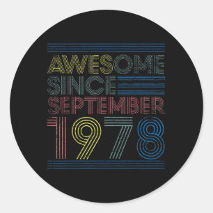 Toll seit September 1978 Geburtstagsgeschenke 44. Runder Aufkleber