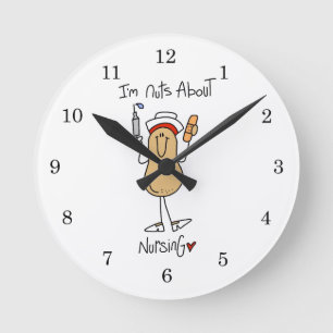 Toll verrückte T-Shirts und Geschenke für Krankens Runde Wanduhr