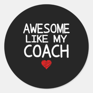 Toll wie mein Coach Herz-Grafik für Valentinstag Runder Aufkleber