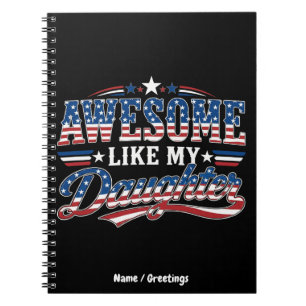 Toll wie meine Tochter - patriotisches USA-Flaggen Notizblock