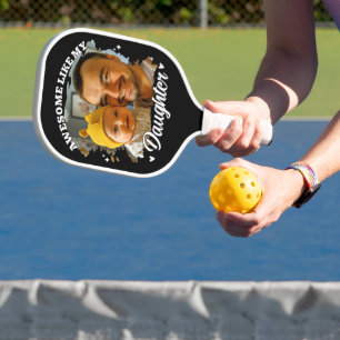 Toll wie meine Tochter Personalisiertes Dad-Foto Pickleball Schläger
