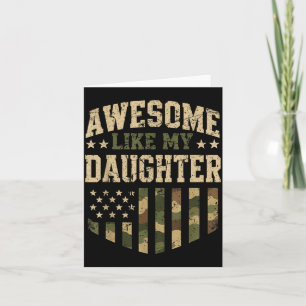 Toll wie Tochter Camo USA-Flagge Vatertag Karte