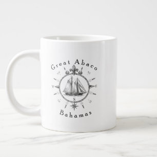 Tolle Abaco Bahamas-Nautik-Segelkompass Segel Jumbo-Tasse