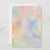 Tolle abstrakte Aquarell-Moderne-Script-Hochzeit Einladung (Rückseite)