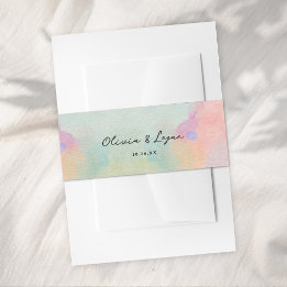 Tolle abstrakte Aquarell-Moderne-Script-Hochzeit Einladungsbanderole
