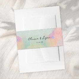 Tolle abstrakte Aquarell-Moderne-Script-Hochzeit Einladungsbanderole