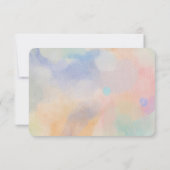 Tolle abstrakte Aquarell-Moderne-Script-Hochzeit RSVP Karte (Rückseite)