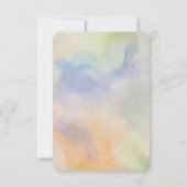 Tolle abstrakte Aquarell-Moderne-Script-Hochzeit RSVP Karte (Rückseite)